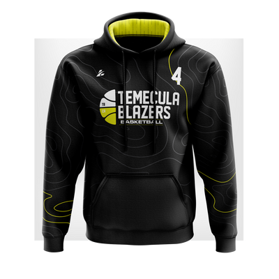 Long Sleeve Fleece Hoodie by Labfit.  Custom sublimated apparel made in Southern California